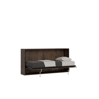 Mod.KANDO Single - Kando single horizontal bed in White Ash with mattress