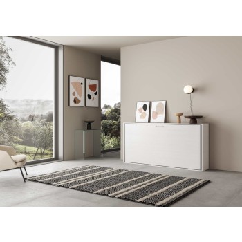 Mod.KANDO Single - Kando single horizontal bed in White Ash with mattress