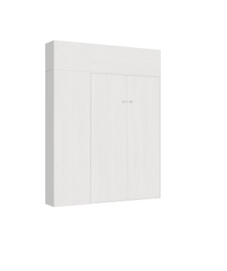 Mod.Kentaro 1/2 - Bed 120 Kentaro White Ash with column - wall unit with transom - wall unit above column