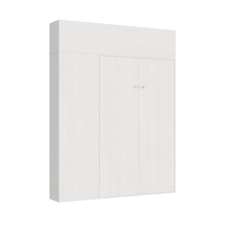 Mod.Kentaro 1/2 - Bed 120 Kentaro White Ash with column - wall unit with transom - wall unit above column