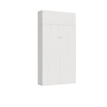 Mod.Kentaro 1/2 - Bed 120 Kentaro White Ash with hinged wall unit