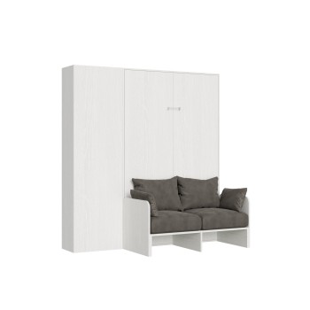 Mod.Kentaro French Sofa - Bed 140 Kentaro Sofa White Ash with left-right column