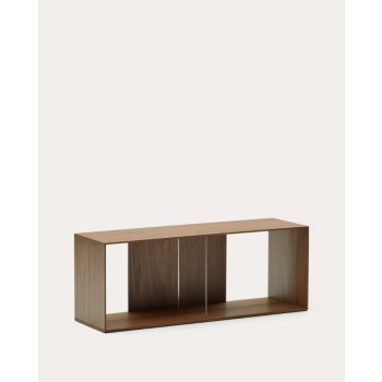 Small Litto veneered bookcase module 101 x 38 cm