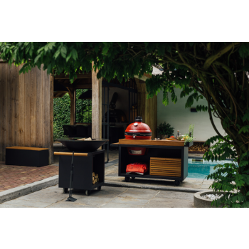 OFYR CLASSIC STORAGE 100 PRO - BARBECUE BRAZIER WITH WOOD HOLDER AND WHEELS