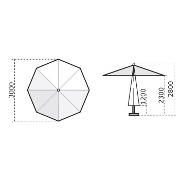 Palladio Standard C2500 PAS Scolaro parasol