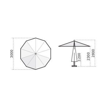 Umbrella Palladio Standard C2500 PAS Scolaro