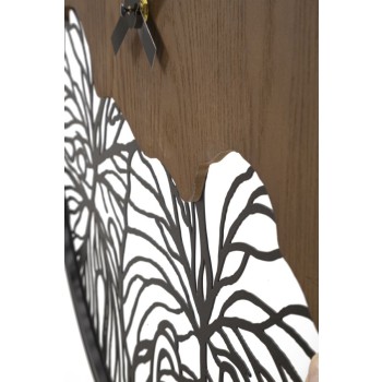 WOOD/LEAF WALL CLOCK