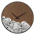 WOOD/LEAF WALL CLOCK