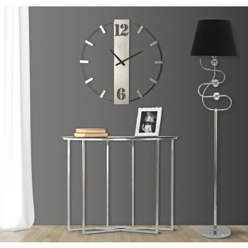 SILVERY WALL CLOCK