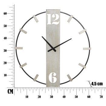 SILVERY WALL CLOCK