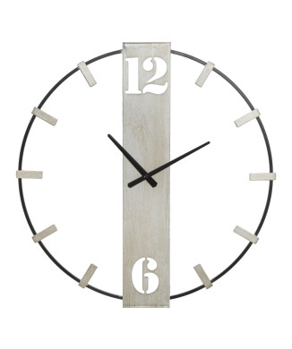 SILVERY WALL CLOCK