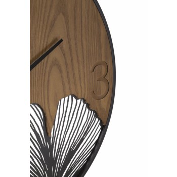 SUPER WOOD/LEAF WALL CLOCK