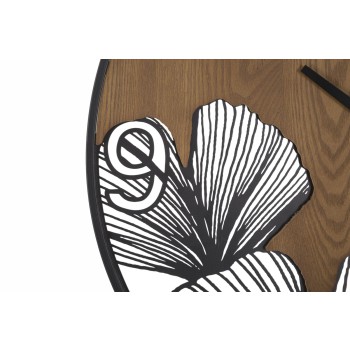 SUPER WOOD/LEAF WALL CLOCK