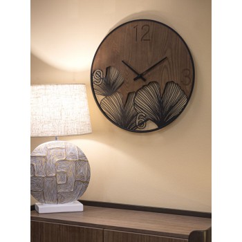 SUPER WOOD/LEAF WALL CLOCK