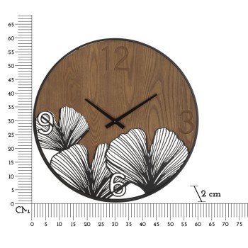 SUPER WOOD/LEAF WALL CLOCK