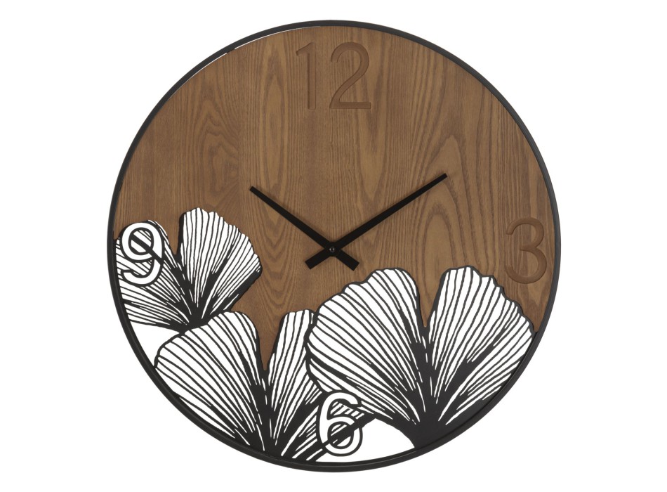 SUPER WOOD/LEAF WALL CLOCK