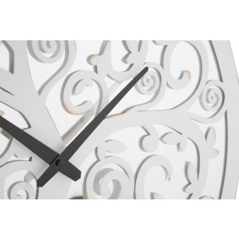 WHITE TREE WALL CLOCK