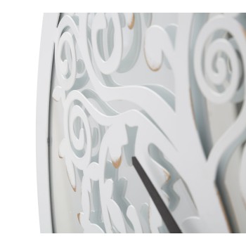 WHITE TREE WALL CLOCK