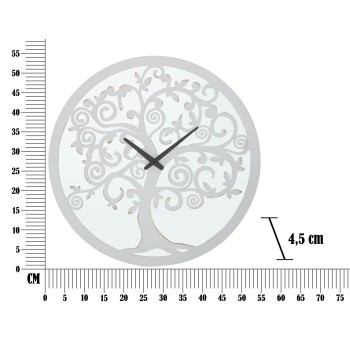 WHITE TREE WALL CLOCK