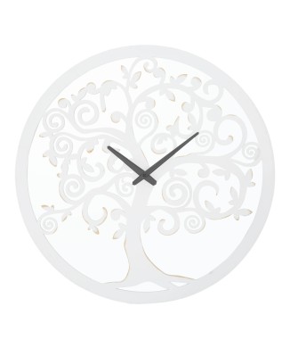 WHITE TREE WALL CLOCK