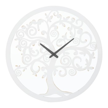 WHITE TREE WALL CLOCK