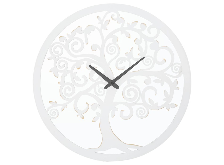 WHITE TREE WALL CLOCK