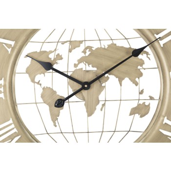 WORLD GOLD WALL CLOCK