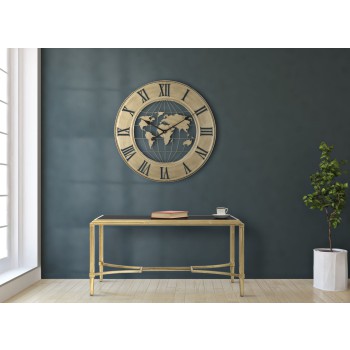 WORLD GOLD WALL CLOCK