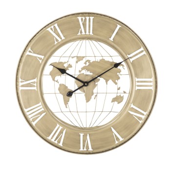 WORLD GOLD WALL CLOCK