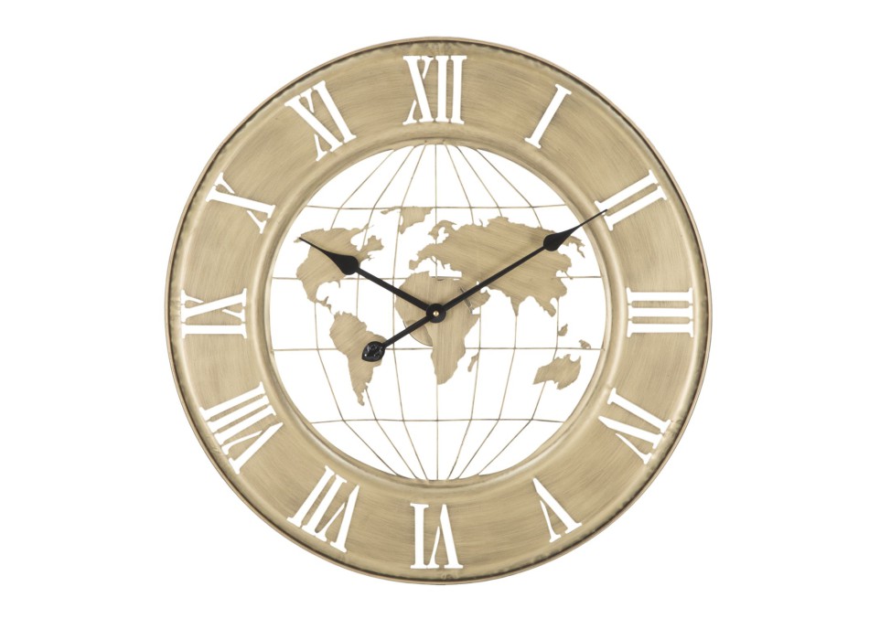 WORLD GOLD WALL CLOCK