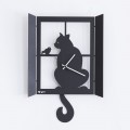 Cat Window Clock 11008C71 Arts and Crafts