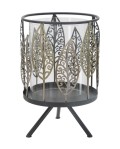 IRON LEAVES CANDLE HOLDER