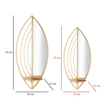 P/CAND LEAF WALL MOUNTED PAIR