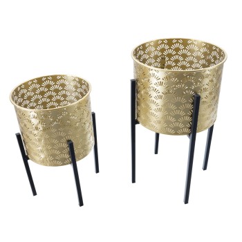 P/GLISSY STAND POTS PAIR -A-