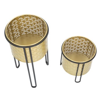 P/GLISSY STAND POTS PAIR -B-