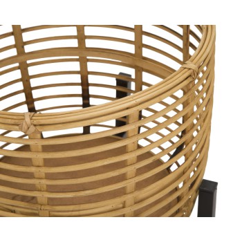 P/RATTAN POTS PAIR