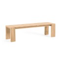 Victoire outdoor bench in solid teak 215 cm