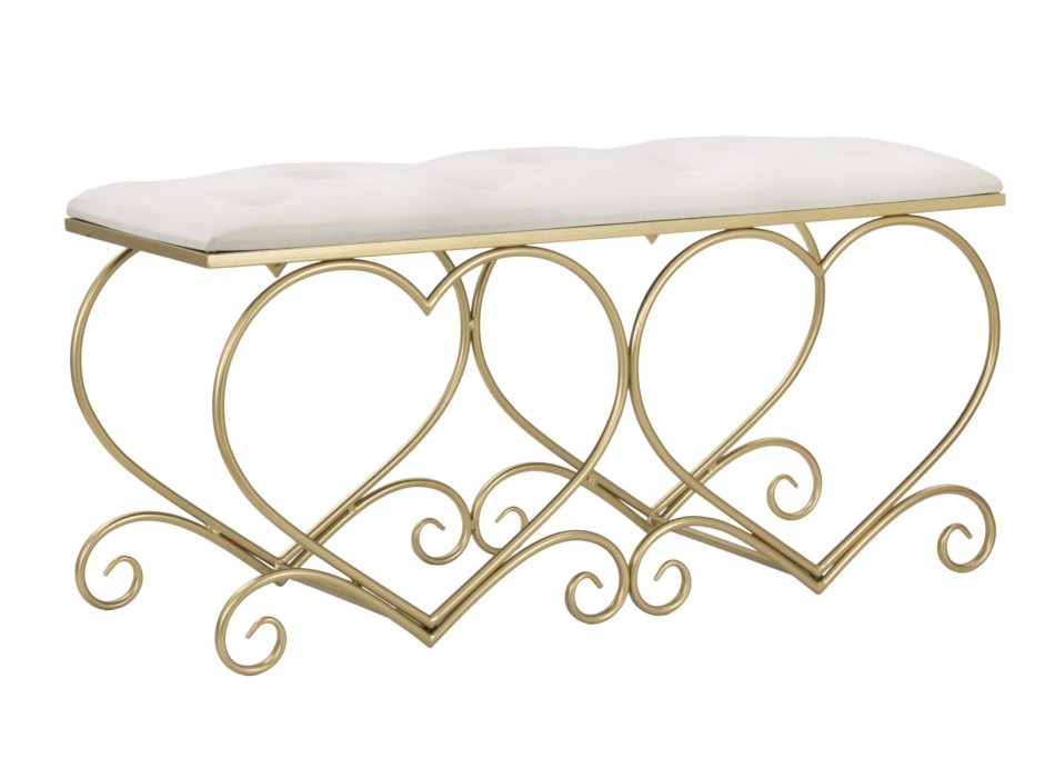 HEART CREAM BENCH