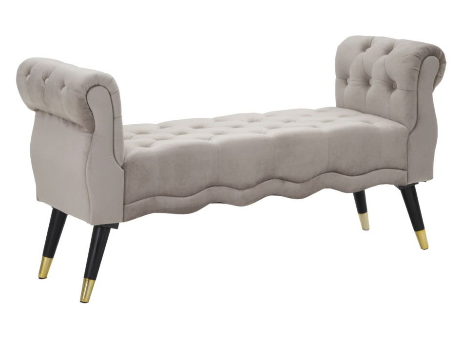 PARIS GREY/GOLD BENCH