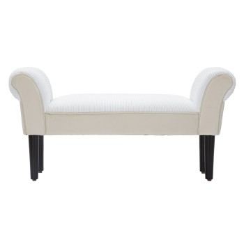 CREAM VELVET BENCH