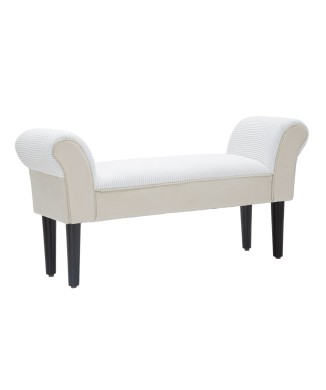 CREAM VELVET BENCH