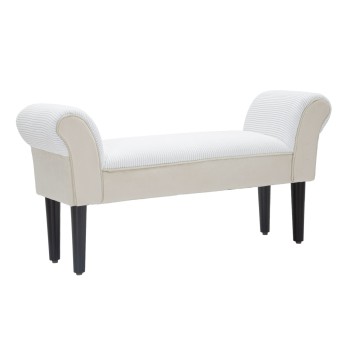 CREAM VELVET BENCH