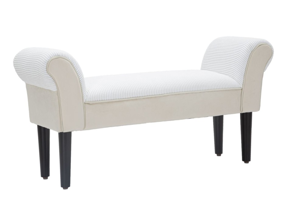 CREAM VELVET BENCH