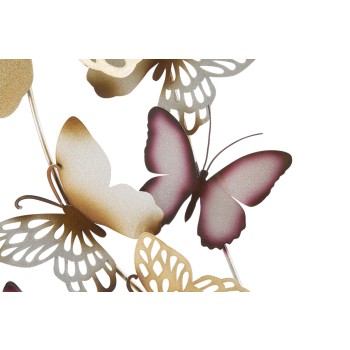 WALL PANEL BUTTERFLIES GOLD/BORDEAUX C