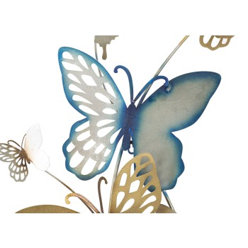 BUTTERFLIES WALL PANEL GOLD/LIGHT BLUE C