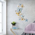 GOLD/SKY BLUE BUTTERFLIES WALL PANEL C