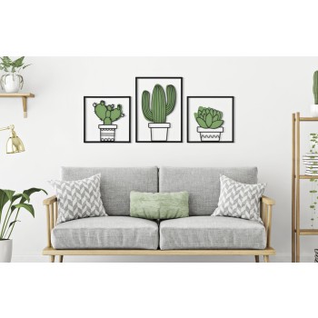 CACTUS WALL PANEL SET 3PCS 33X1,3X46,5-33X1,3X33