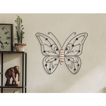 BUTTERFLY IRON AND WOOD PANEL