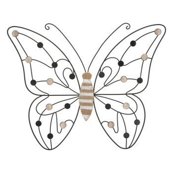 BUTTERFLY IRON AND WOOD PANEL