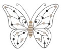 BUTTERFLY IRON AND WOOD PANEL